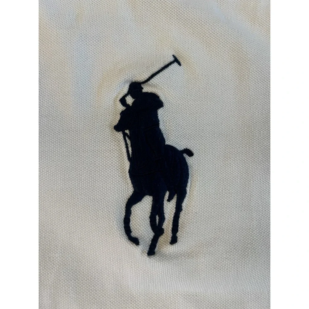 Men's Polo Ralph Lauren Shirt Big Pony Marine Supply 1967 Crest White Sz XL C21